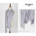 Texted Material 300s/g solid color winter 100% Wool scarf wool for women